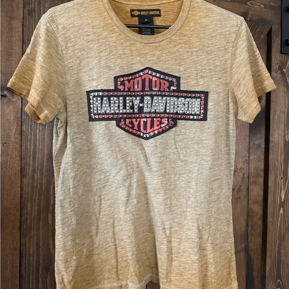 Harley-Davidson Tan Women's Graphic T-Shirt